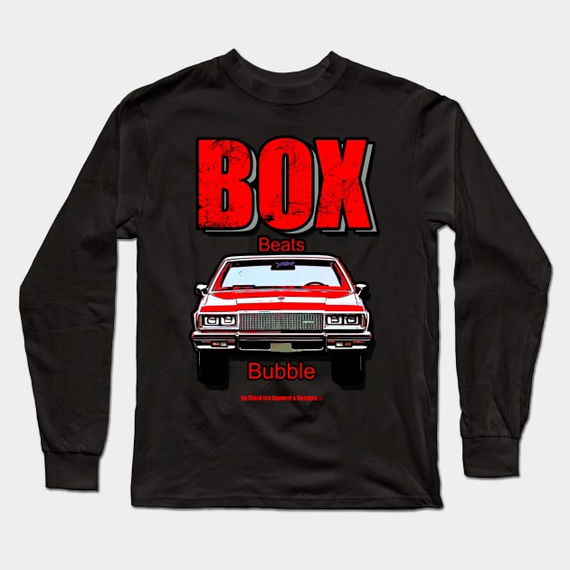 Caprice Box Beats Bubble Red Long Sleeve T-Shirt by Black Ice Design